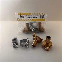 Гека-муфта, 3/4” (2шт) + Хомут 26-28 (2шт) КОМПЛЕКТ 3
