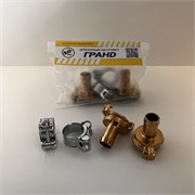 Гека-муфта, 3/4” (2шт) + Хомут 26-28 (2шт) КОМПЛЕКТ 3